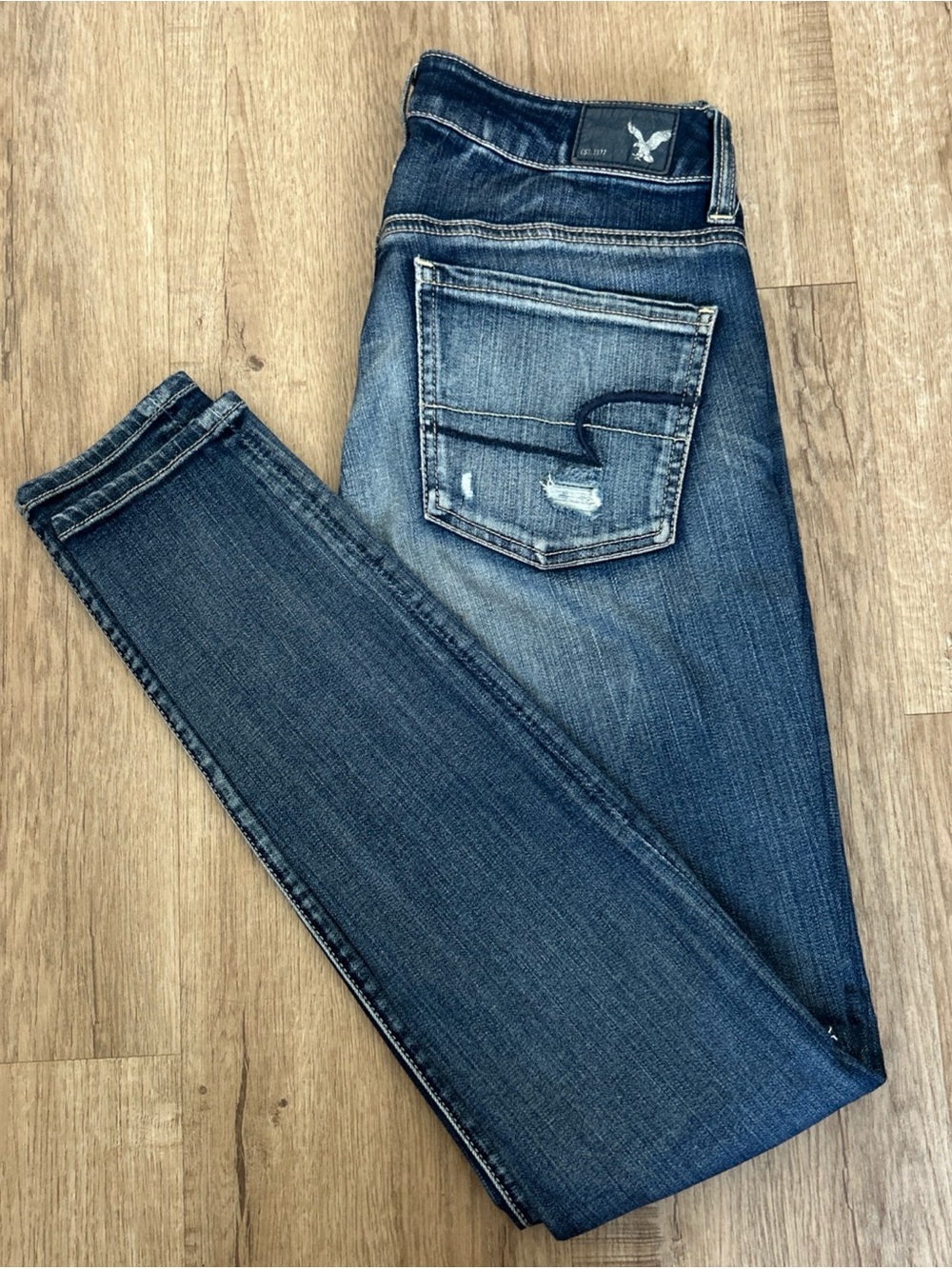 American Eagle Outfitters Navy Blue Super Stretch Jeans
